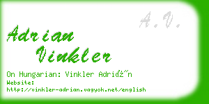 adrian vinkler business card